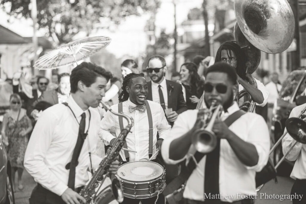 New Orleans wedding bands performing live